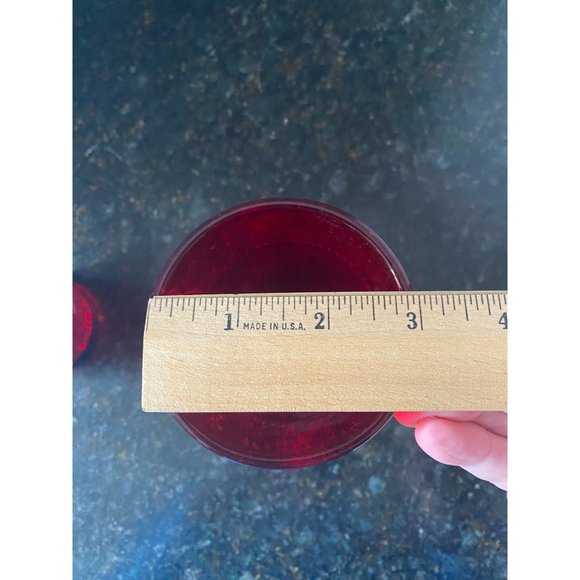 Ruby Red Embossed 5" High Drinking Glasses (Qty. 2) - Picture 4 of 6